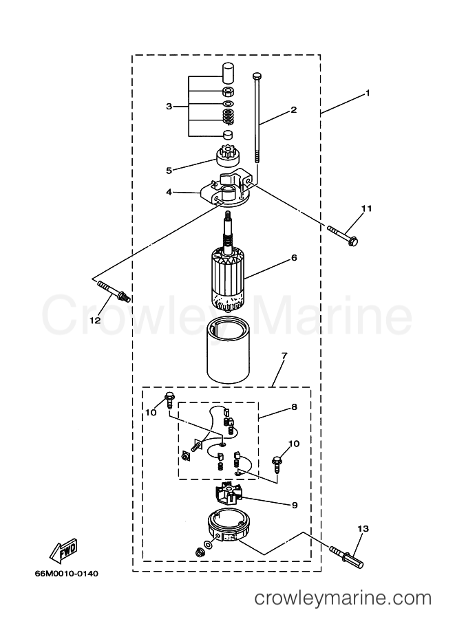 Yamaha Motors F15A (69A) [040] - STARTING MOTOR