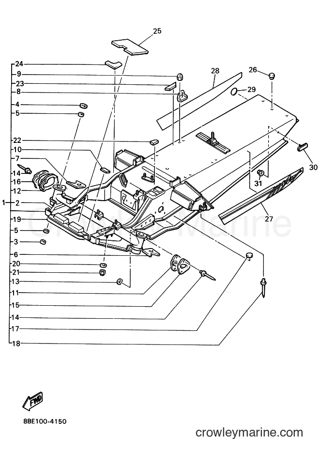 1994 Snowmobile CS340E - CS340E (8BE1) [020] - FRAME