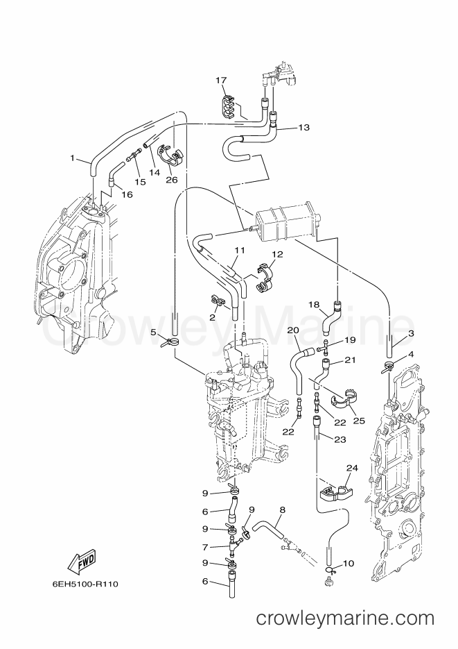 Yamaha Motors F200XB-2017 (6DA5) [020] - INTAKE 3