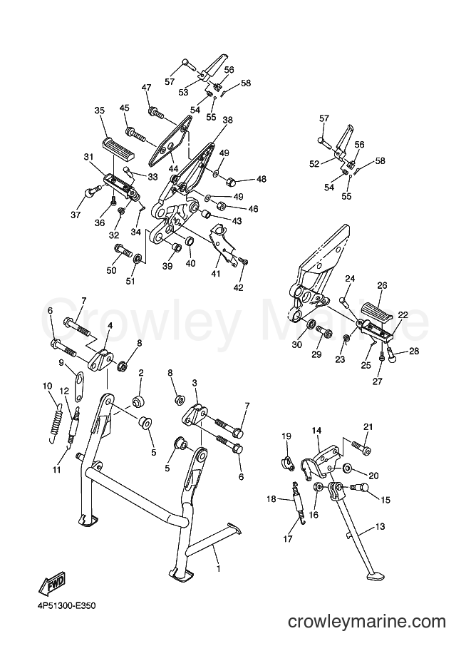Yamaha Motors FZ6-SA (4P52) [060] - STAND & FOOTREST