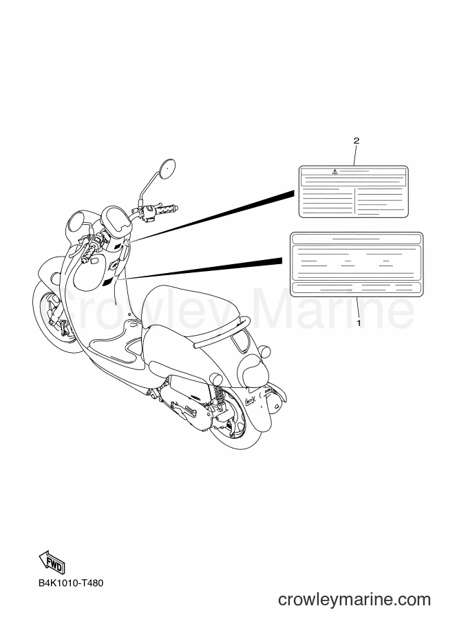 Yamaha Motors XCH50 (B4K2) [010] - LABEL