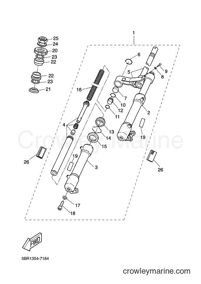 Yamaha Motors YQ50L (5PU6) [020] - FRONT FORK