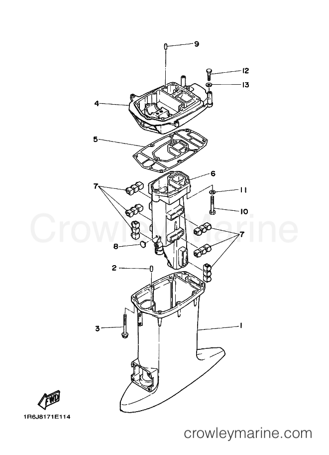 Yamaha Motors 30D (6J8) [030] - UPPER CASING