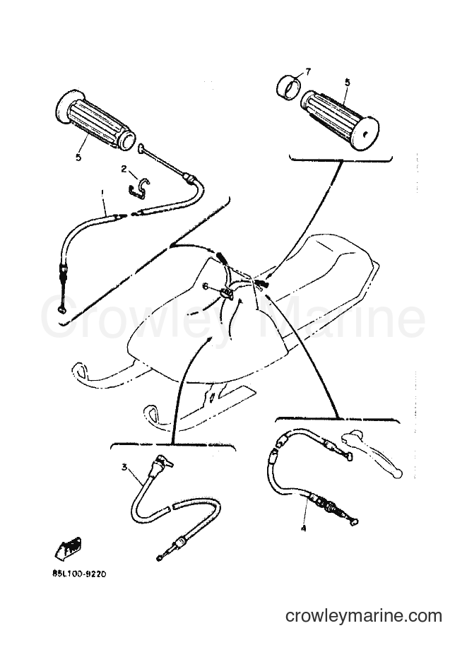 Yamaha Motors CS340P (87D1) [010] - CONTROL CABLE