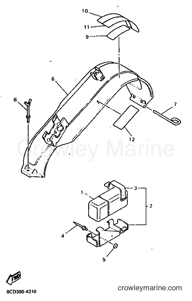 1995 Snowmobile VX600 - VX600 (8CD2) [010] - GUARD & LUGGAGE BOX