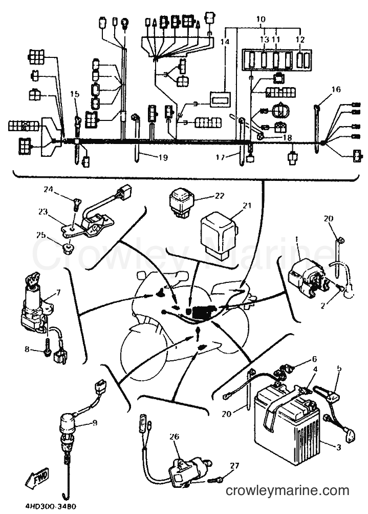 1994 Sport Bike YZF750R - YZF750R (4HA2) [010] - ELECTRICAL 2