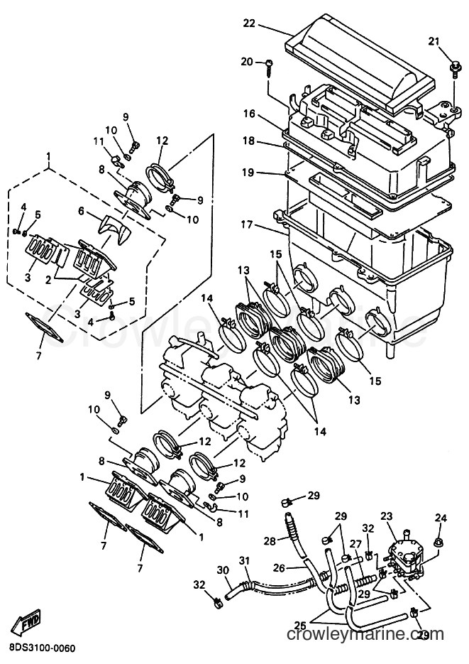 Yamaha Motors VT700 (8DM3) [020] - INTAKE
