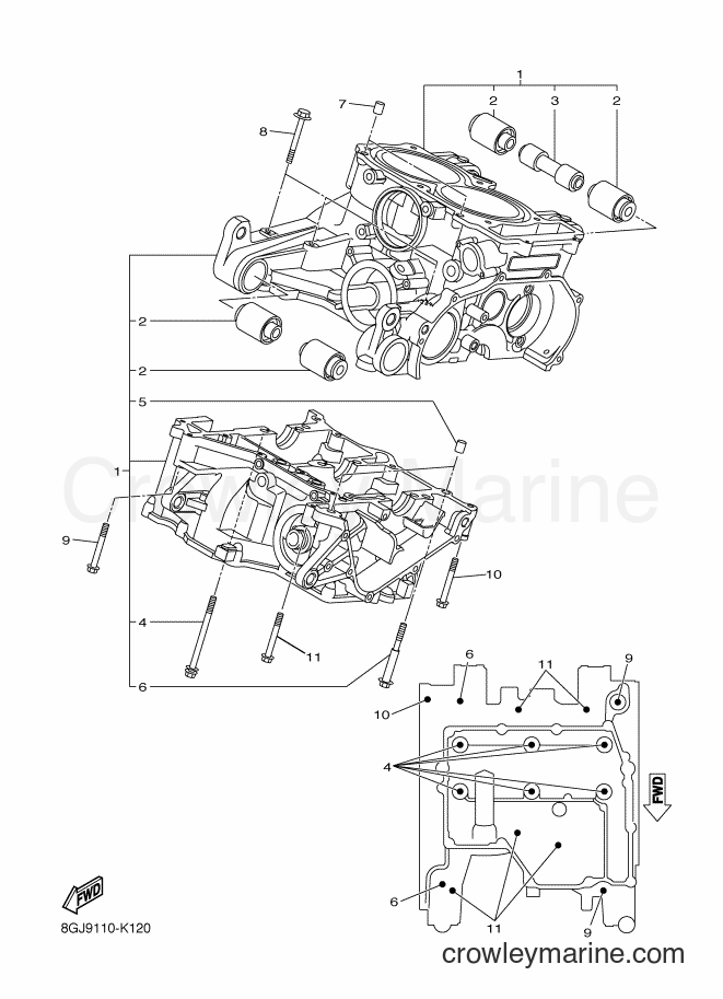 Yamaha Motors RPZ50S (8GNB) [020] - CRANKCASE