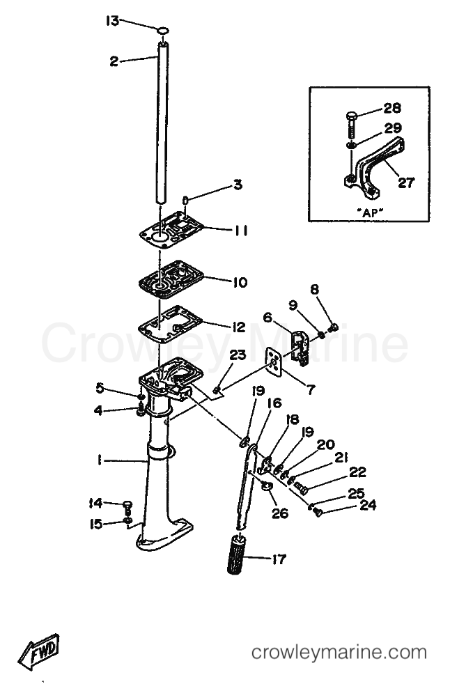 Yamaha Motors 2B (6A1) [999] - UPPER CASING
