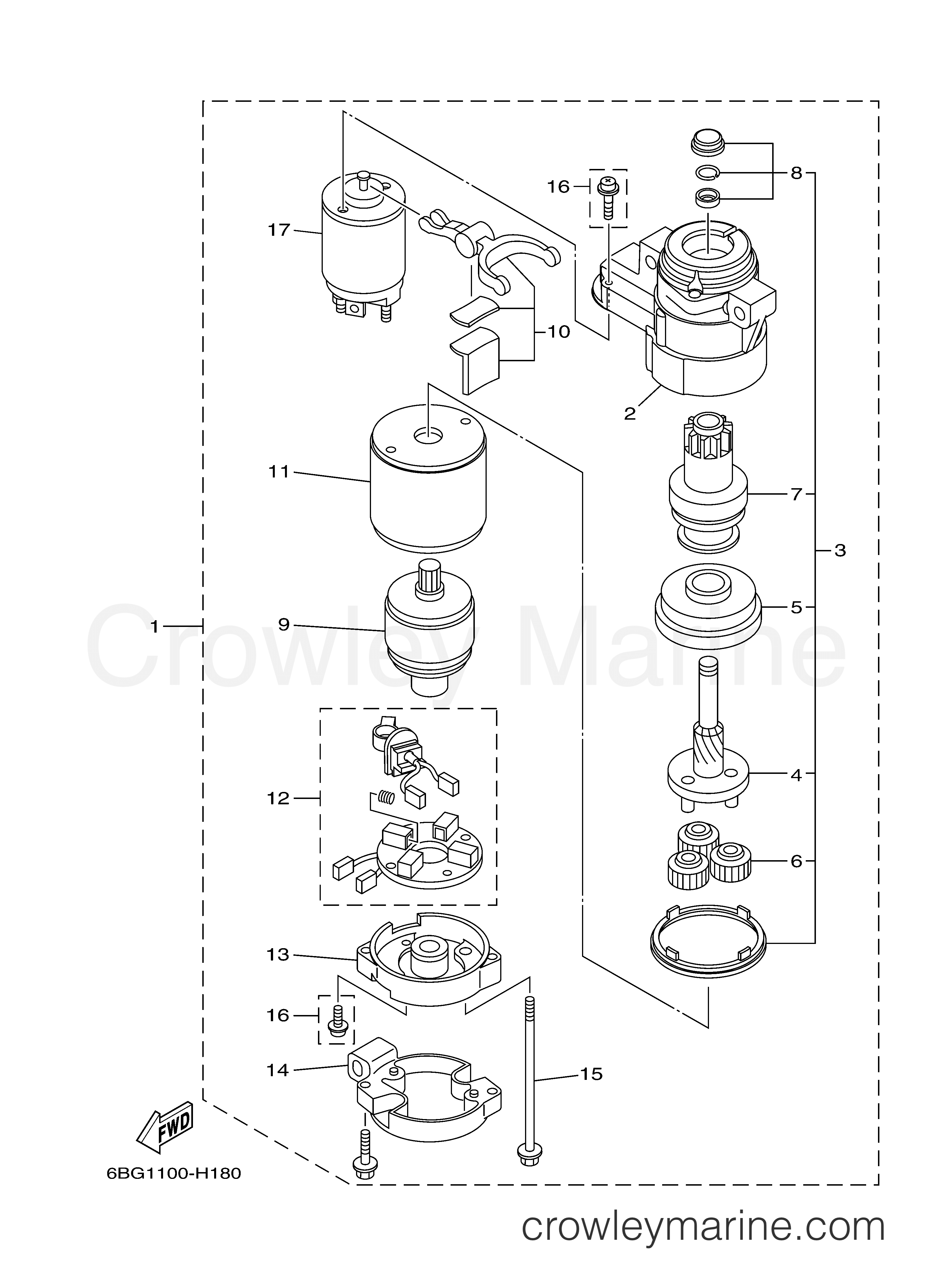 Yamaha Motors F30LA - STARTING MOTOR