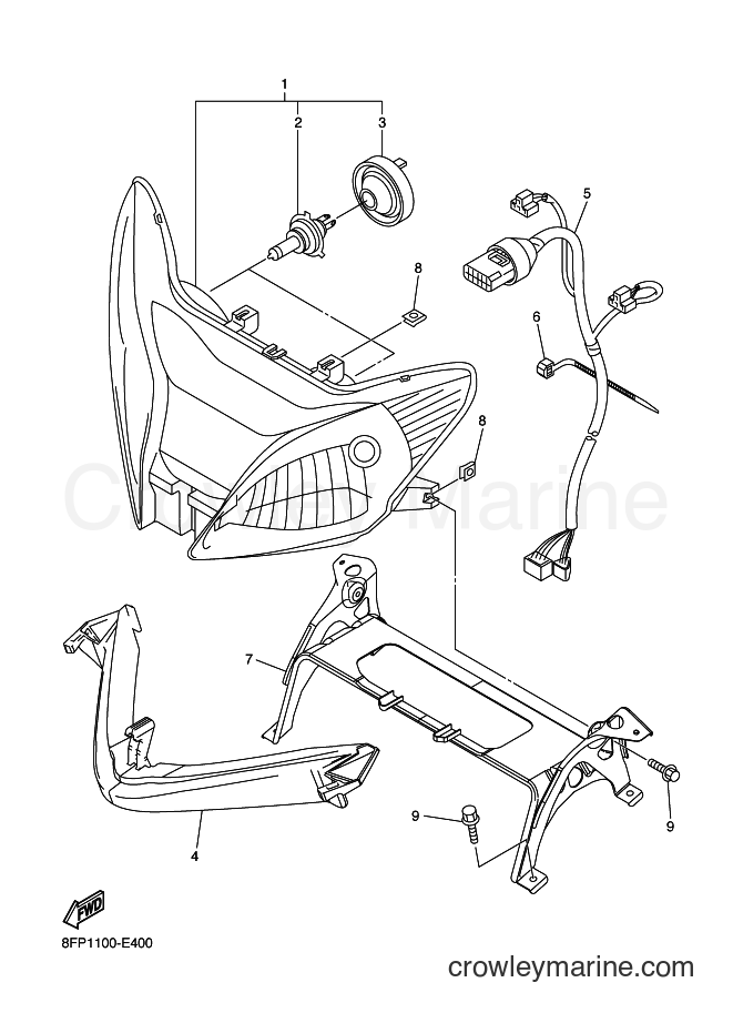 Yamaha Motors RX10STGT (8GV3) [020] - HEADLIGHT
