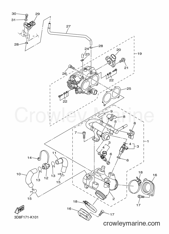 Yamaha Motors XVS1300A (3D8M) [010] - INTAKE 1