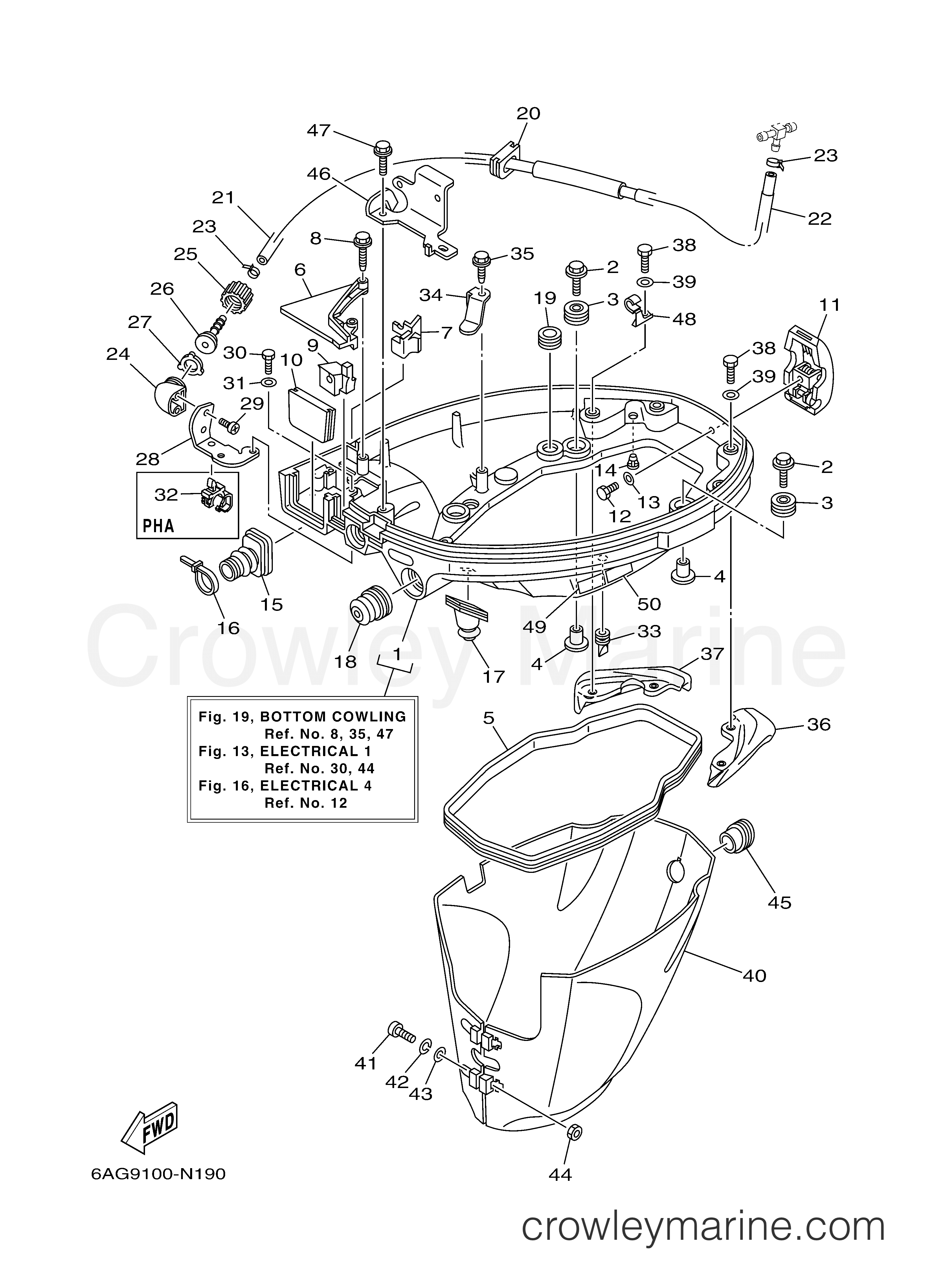 Yamaha Motors F15LPHA - BOTTOM COWLING