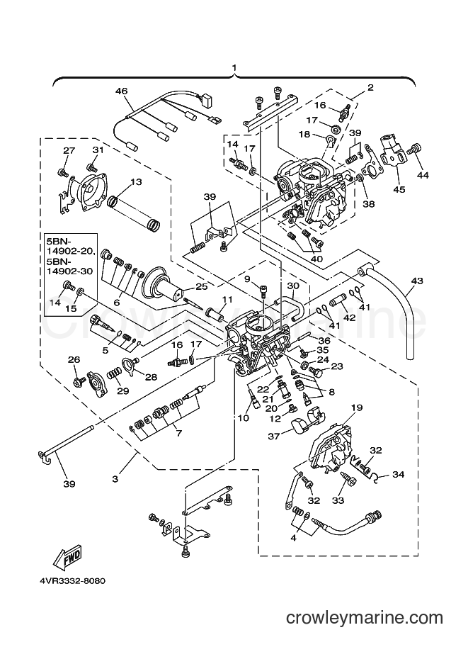 Yamaha Motors XVS650 (4XR5) [010] - CARBURETOR