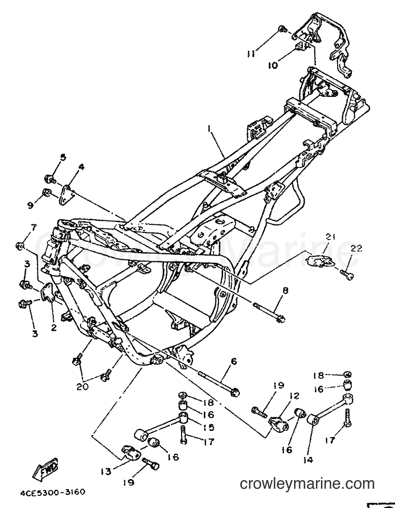 1992 Street Bike RD350 - RD350 (4CE4) [999] - FRAME