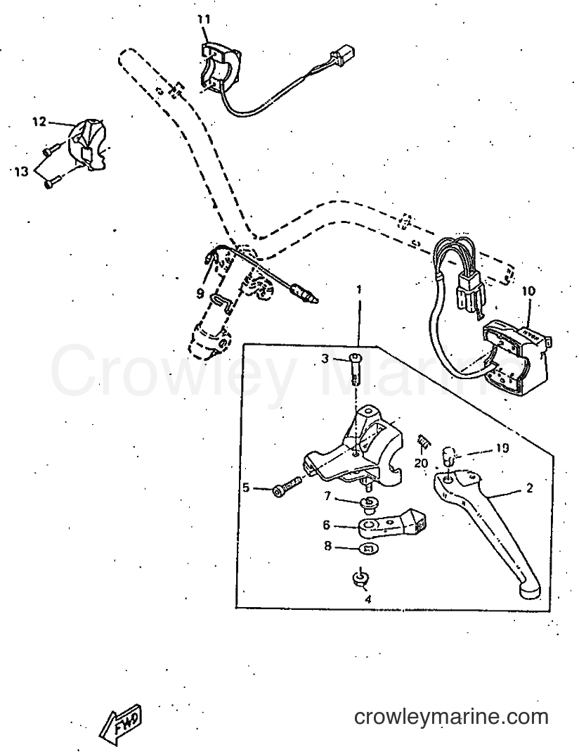 1998 Scooter CW50RSX - CW50RSX (5AA3) [999] - HANDLE SWITCH & LEVER