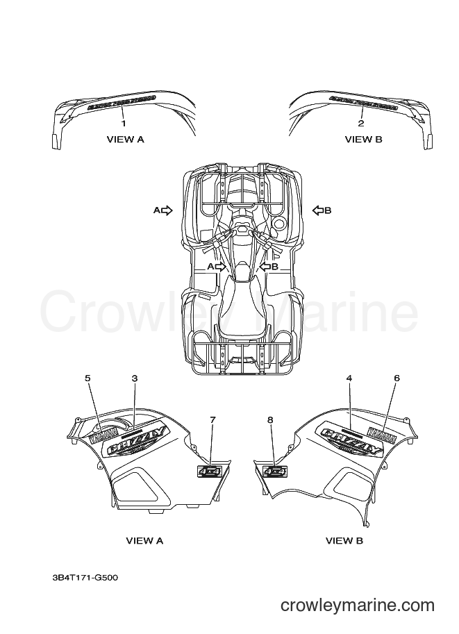 2008 ATV YFM700FWAD - YFM700FWAD (3B4T) [010] - GRAPHICS