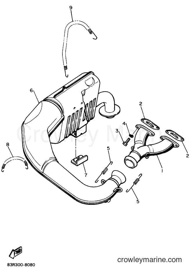 1991 Snowmobile VK540E - VK540E (88N1) [020] - EXHAUST
