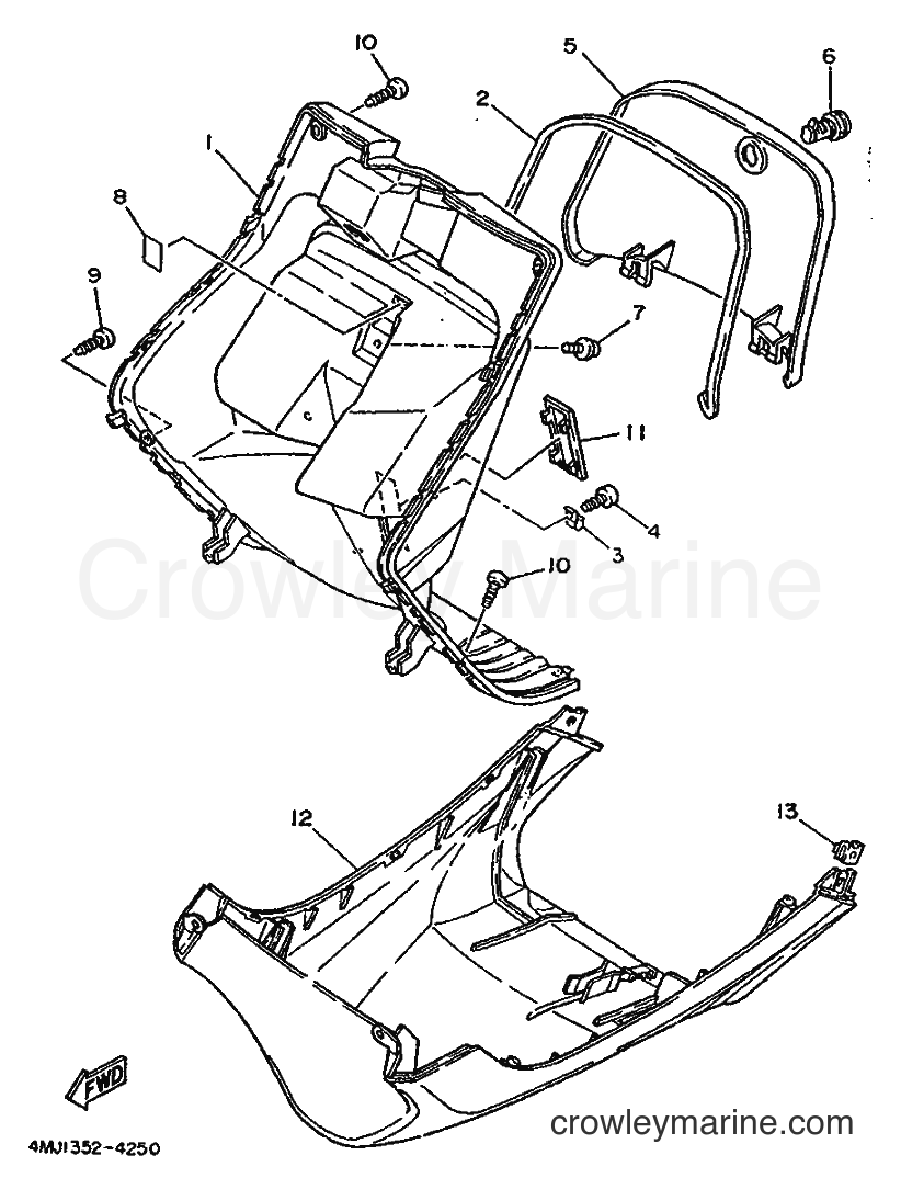 Yamaha Motors YA50R (4PC2) [010] - LEG SHIELD