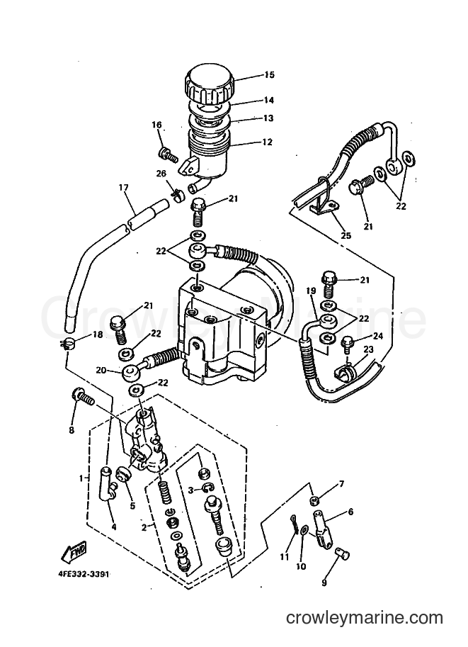 Yamaha Motors GTS1000A (4HH3) [010] - REAR MASTER CYLINDER