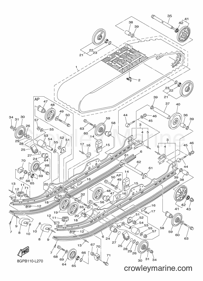 2012 Snowmobile RPZ50M - RPZ50M (8GPC) [010] - TRACK SUSPENSION 1