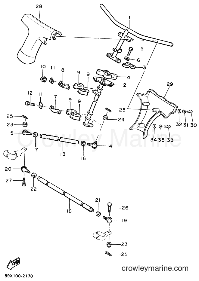 1992 Snowmobile ET410TR - ET410TR (89X1) [010] - STEERING