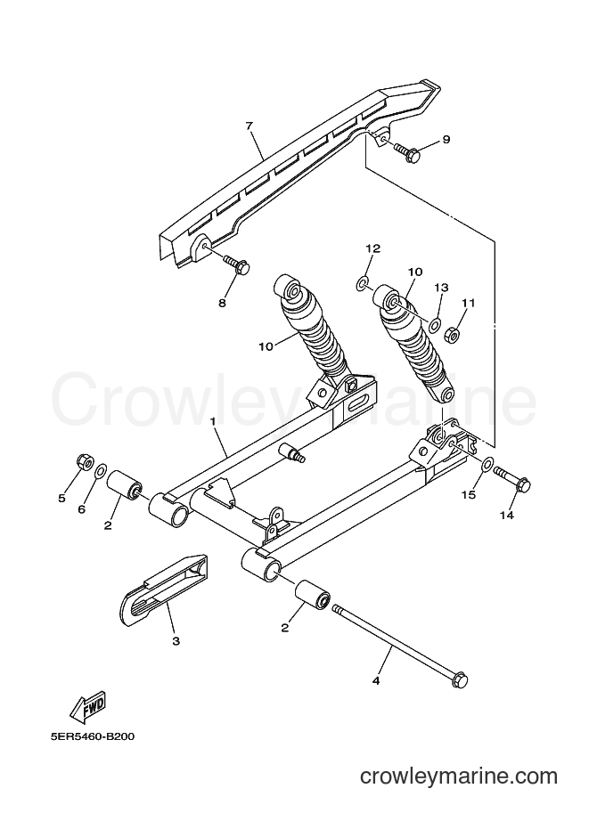 2003 Scooter T105E - T105E (5ER5) [010] - REAR ARM & SUSPENSION