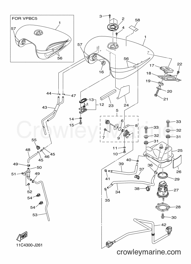 Yamaha Motors XVS1300A (11C4) [010] - FUEL TANK