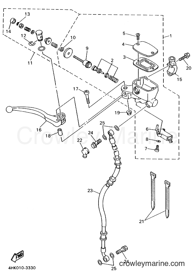 1994 Street Bike XJ600S - XJ600S (4EB4) [999] - FRONT MASTER CYLINDER