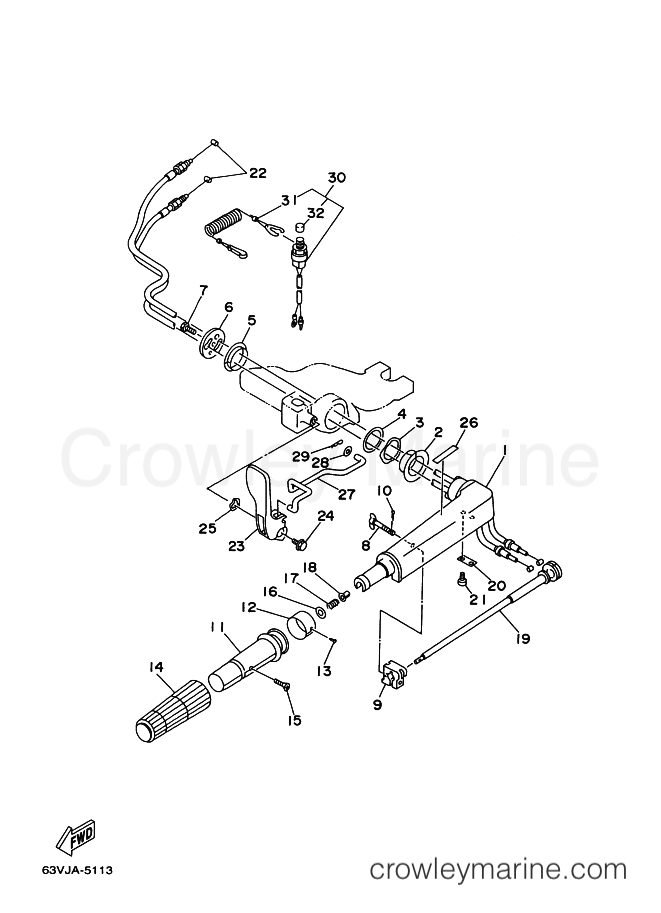 Yamaha Motors 9.9F (63V) [99A] - STEERING