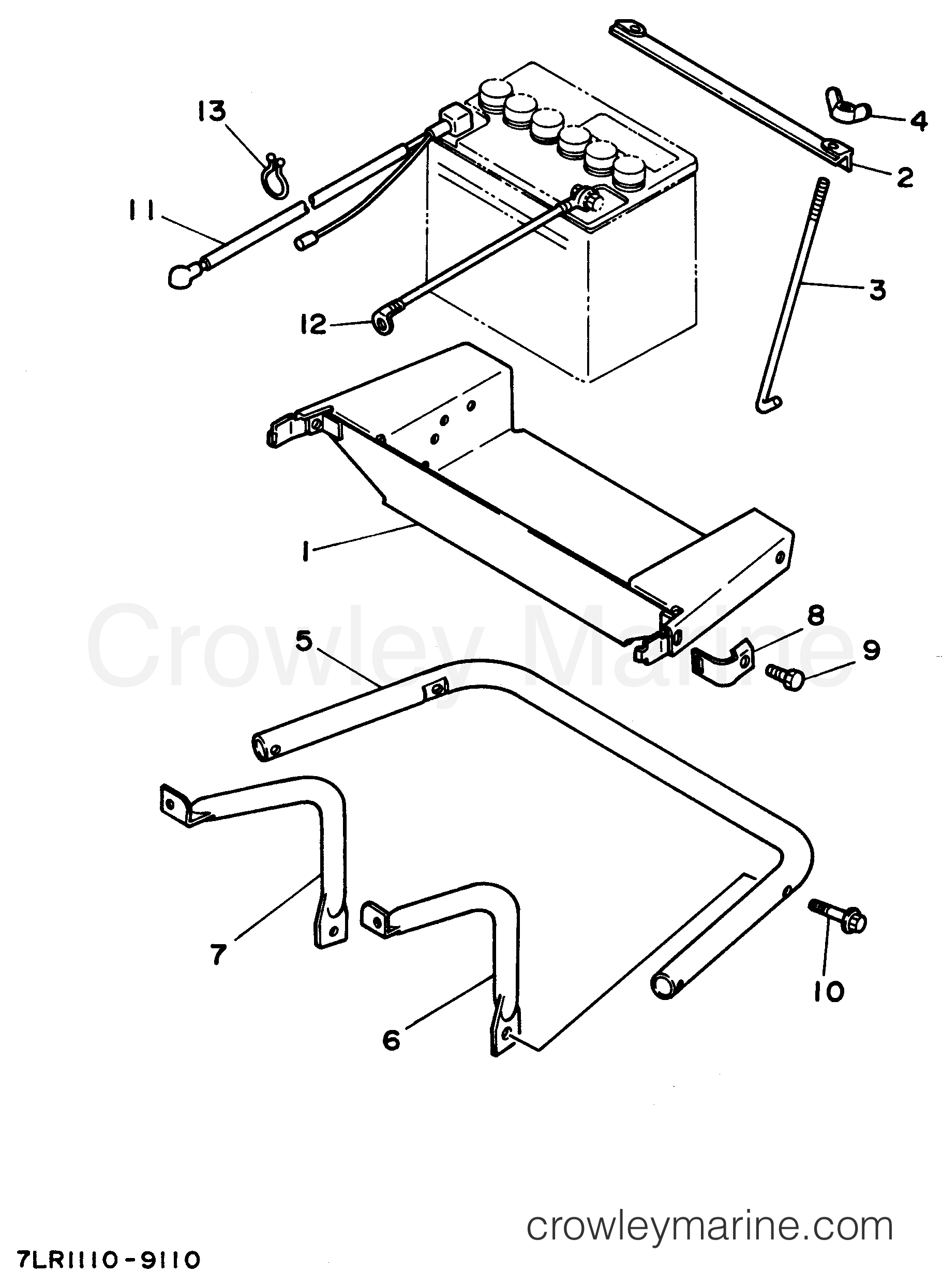 Yamaha Motors EF3800E 7LR - BATTERY TRAY (EF3800E)