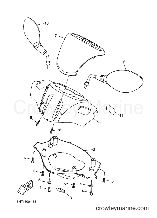 2001 Scooter XQ125 - XQ125 (5HT2) [030] - COWLING 1