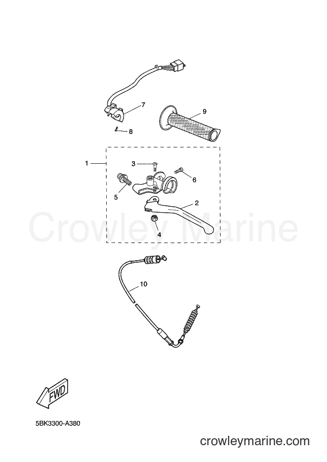 2002 Scooter DT50R - DT50R (5BK3) [020] - HANDLE SWITCH & LEVER