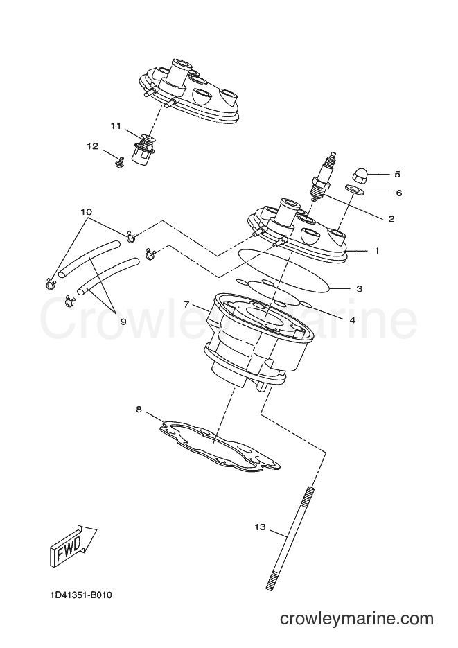 2004 Scooter DT50RSM - DT50RSM (2C32) [010] - CYLINDER HEAD
