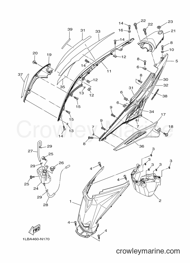 2014 Scooter AL125FC - AL125FC (1LBA) [010] - SIDE COVER