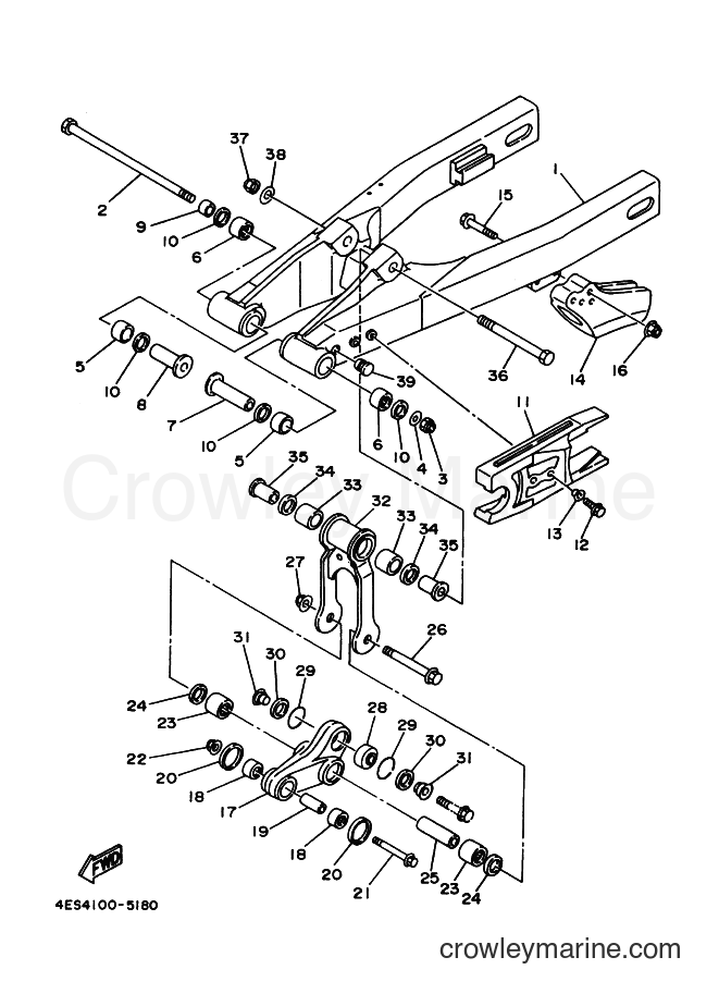 1994 Scooter YZ80LWH - YZ80LWH (4LC3) [999] - REAR ARM