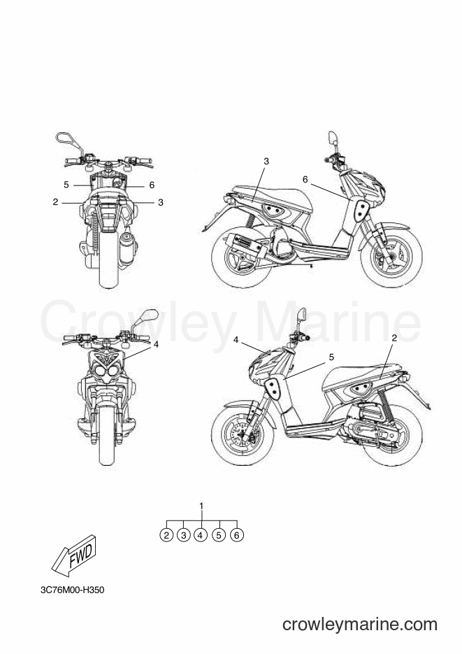 2009 Scooter EW50N - EW50N (3C76) [010] - GRAPHIC & EMBLEM