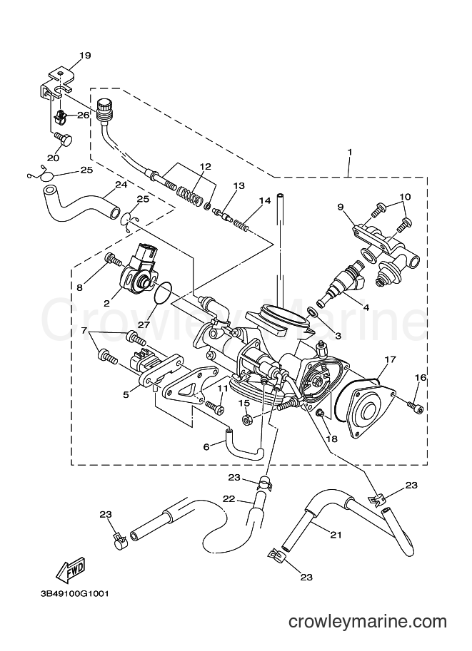 2008 ATV YFM700FWAD - YFM700FWAD (3B4E) [010] - THROTTLE BODY ASSY 1