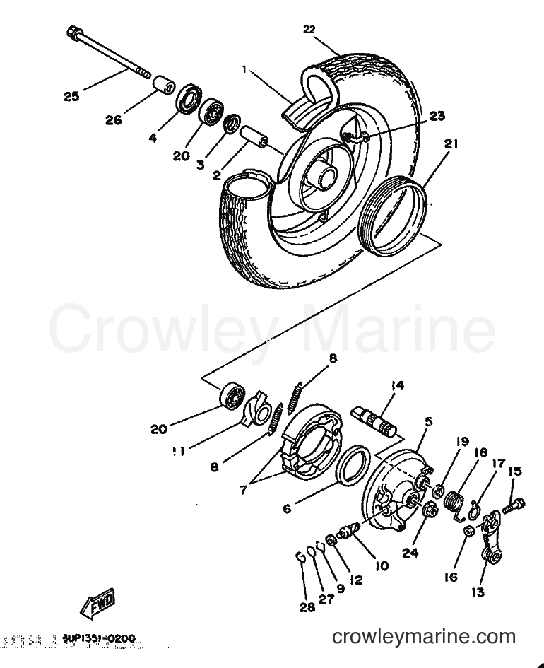 Yamaha Motors CH50 (3EC6) [999] - FRONT WHEEL