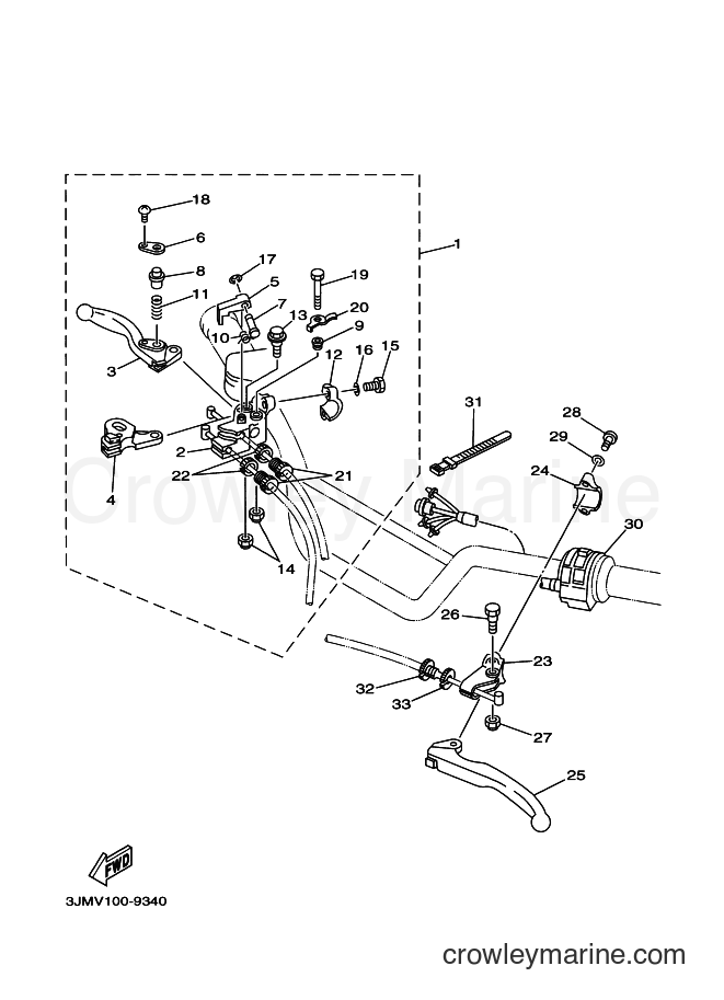 Yamaha Motors YFS200 (5KJ2) [010] - HANDLE SWITCH & LEVER