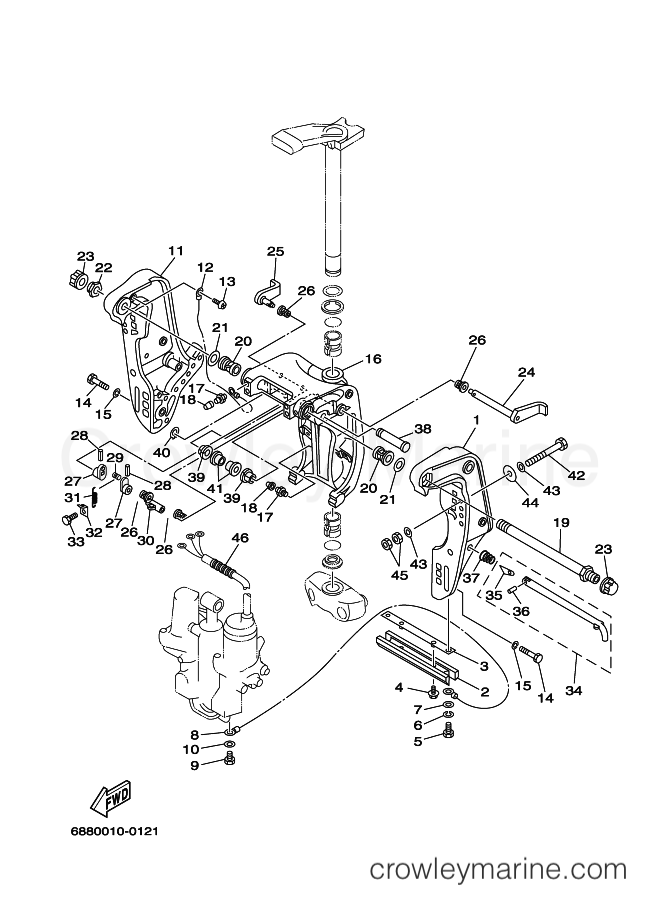 Yamaha Motors 85AET (6882) [080] - BRACKET 1