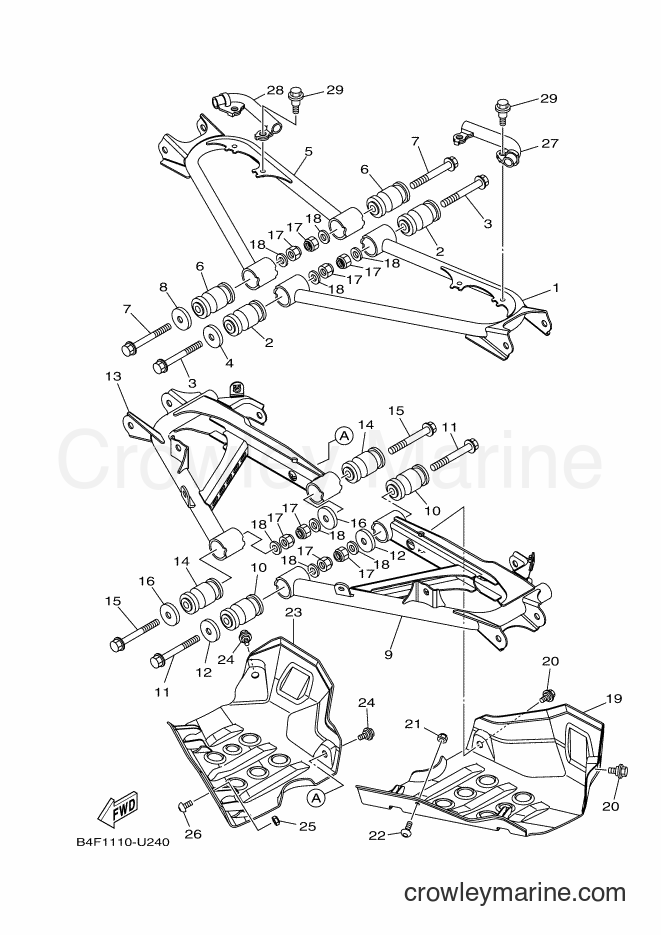 2019 ATV YFM700FWAD - YFM700FWAD (B4FA) [010] - REAR ARM