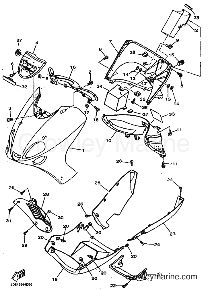 1999 Scooter YP125E - YP125E (5DS8) [010] - COWLING 1