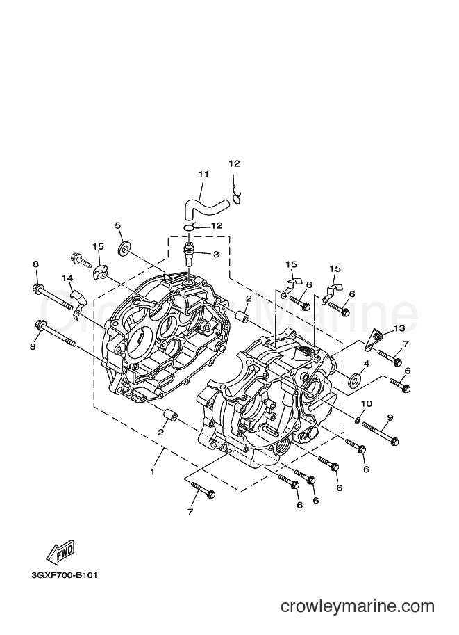2005 Street Bike AG200F - AG200F (3GXM) [010] - CRANKCASE