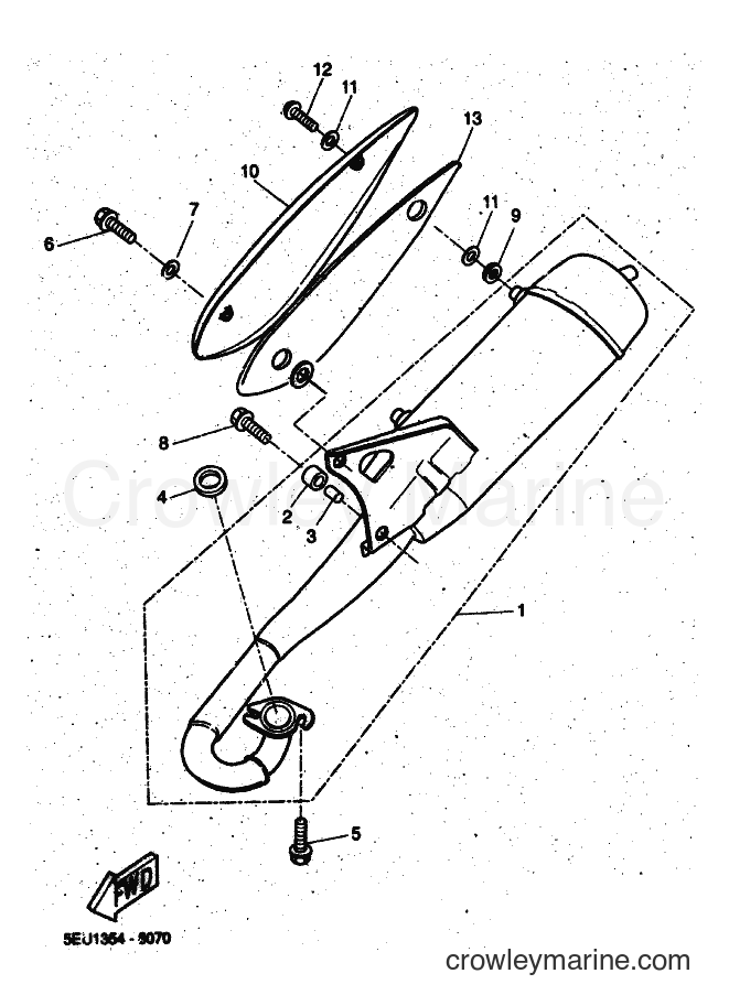 2001 Scooter YH50 - YH50 (5PF2) [020] - EXHAUST