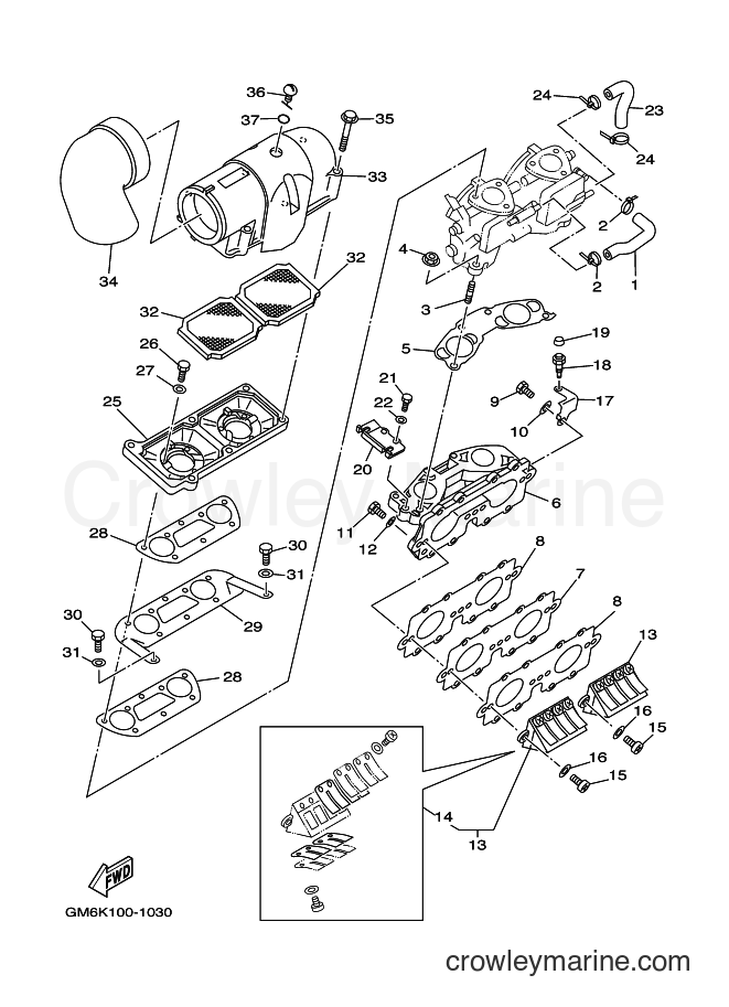 Yamaha Motors JET FOR SJ700AY (64VJ) [010] - INTAKE