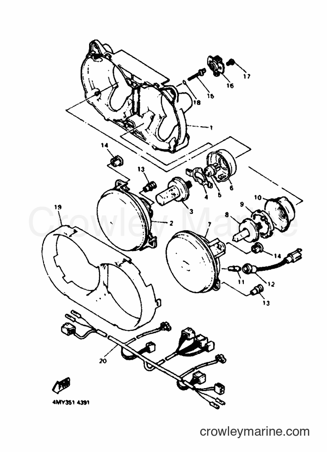 1996 Dirt Bike XTZ660 - XTZ660 (4NV2) [010] - HEADLIGHT