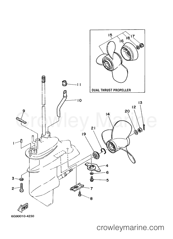 Yamaha Motors F9.9ESHB (6G92) [060] - LOWER CASING & DRIVE 2