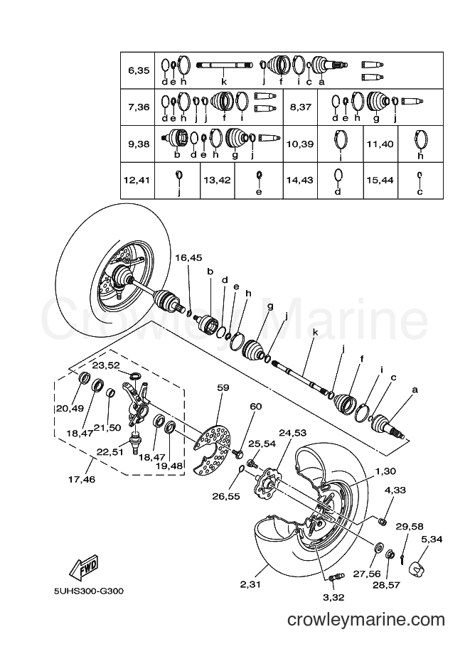 2008 ATV YFM350FWA - YFM350FWA (5UHS) [010] - FRONT WHEEL