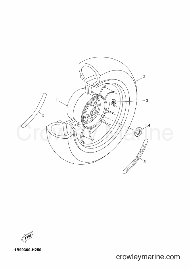2009 Scooter YP125R - YP125R (1B99) [030] - REAR WHEEL